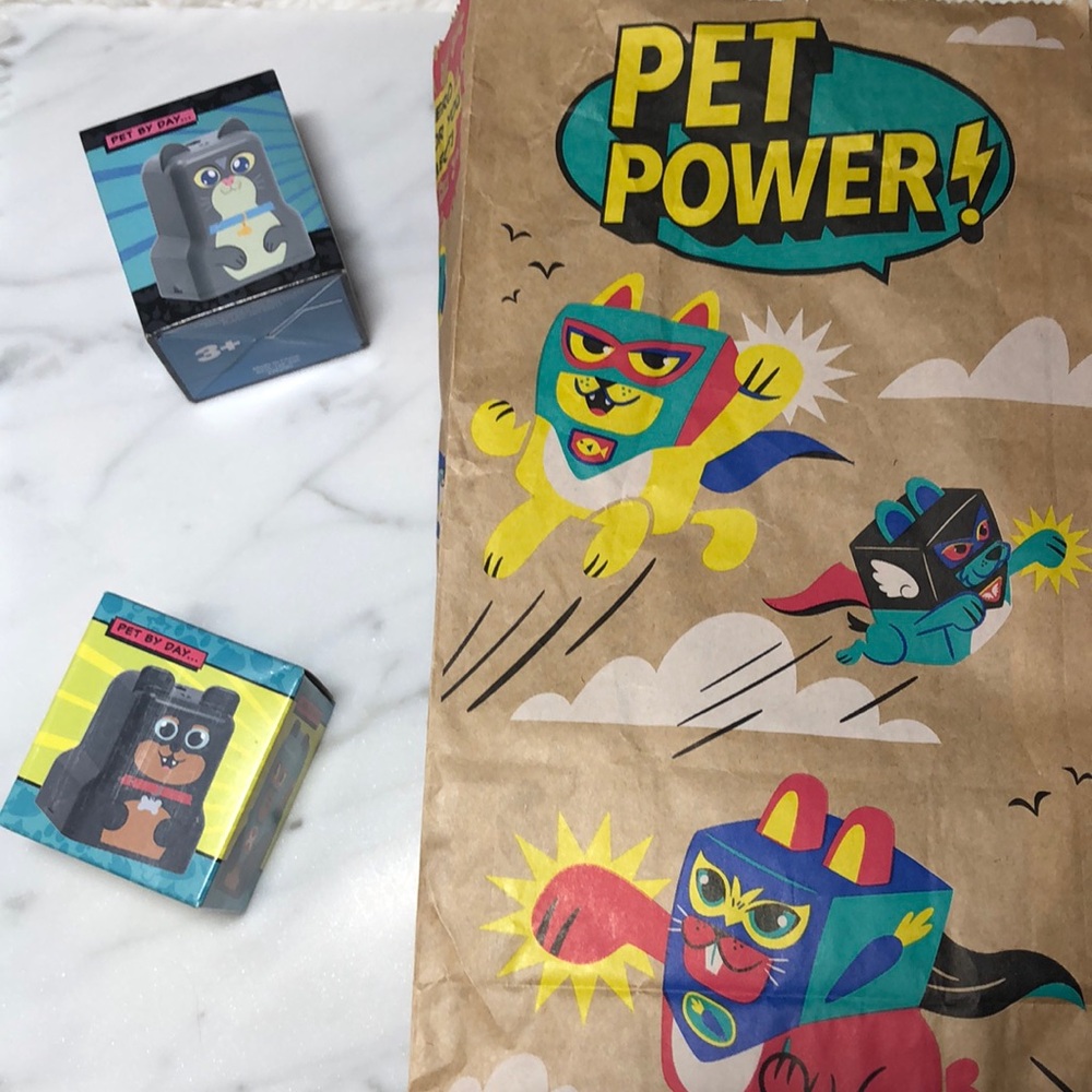 Pet Power Wendy’s Kids Meal Toys NWT Cat & Dog